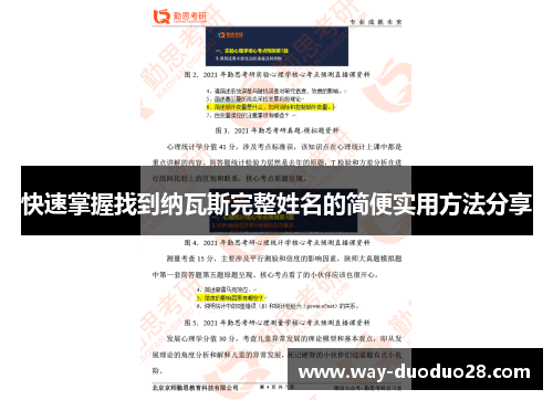 快速掌握找到纳瓦斯完整姓名的简便实用方法分享 快速掌握找到纳瓦斯完整姓名的简便实用方法分享